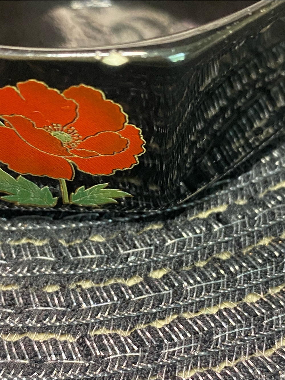 Red Poppies Japanese Fine China Trinket‎ Dish - Picture 8 of 8